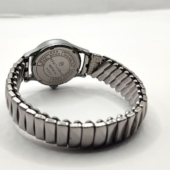 Hawthorne Incabloc 17 Jewels Anti magnetic Auto Wind Up Silver Tone Ladies Watch - Picture 5 of 6